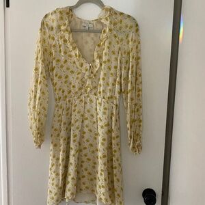 Joie Long Sleeve Floral Mini Dress